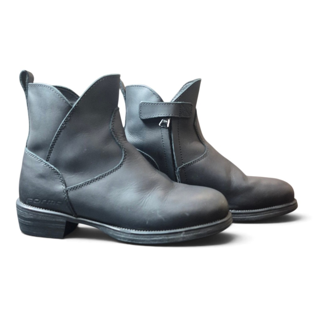 Forma Joy Dry Women's EU 38 US 7 Black Leather Motorcycle Riding Ankle Boots